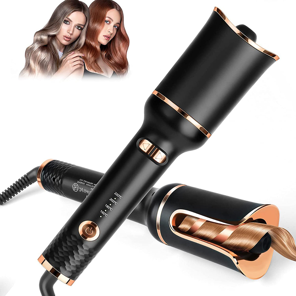 Automatic Curling Iron Air Curling Flat Iron Magic Wand Wave Styling Automatic Rotating Curling Wand Salon Styling